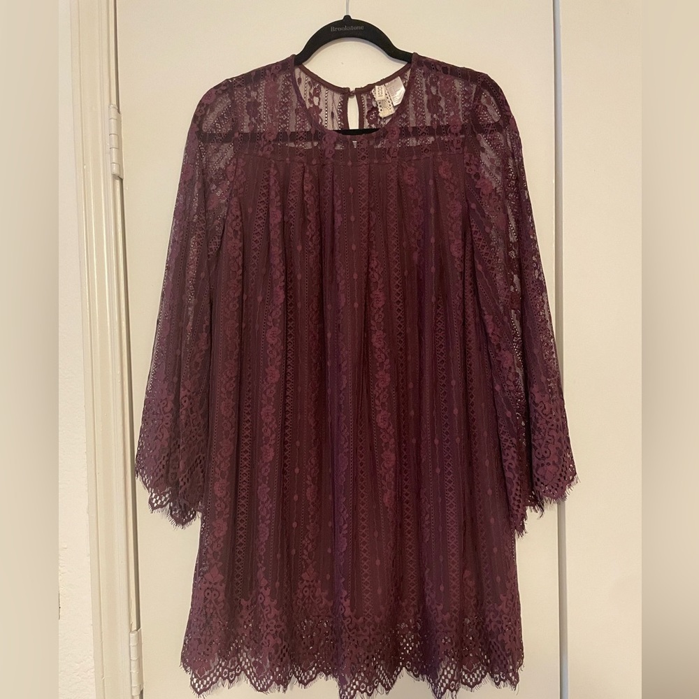 Beautiful Purple Lace H&M Dress - Never Been Worn!